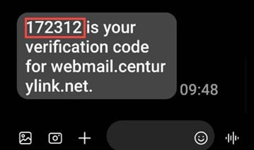 Email verification code on phone text app