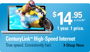 CenturyLink™ High-Speed Internet. Consistently fast all day, every day. 1 year. 1 price. Now only $14.95 a month when you bundle* -- Shop now.