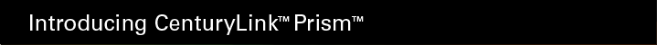 Introducing CenturyLink&trade; Prism&trade;