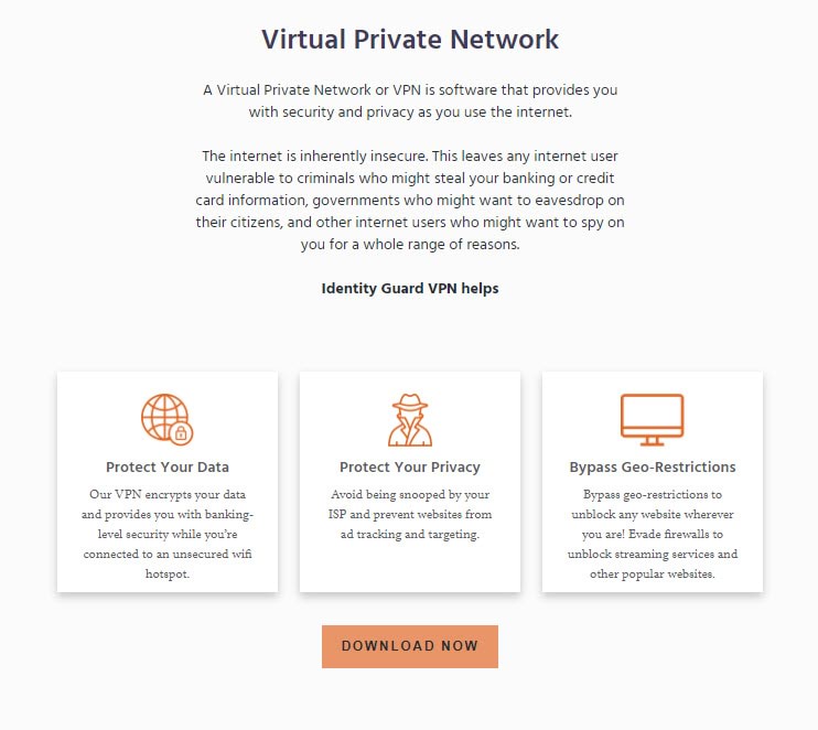screenshot of VPN connection page