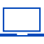 blue icon of a computer screen