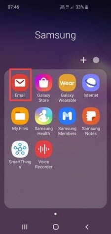 Samsung Android email app
