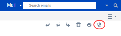 CenturyLink.net open message showing spam shield icon