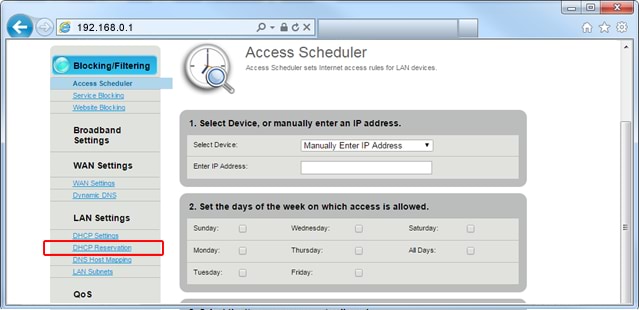 DHCP Reservations Step 5