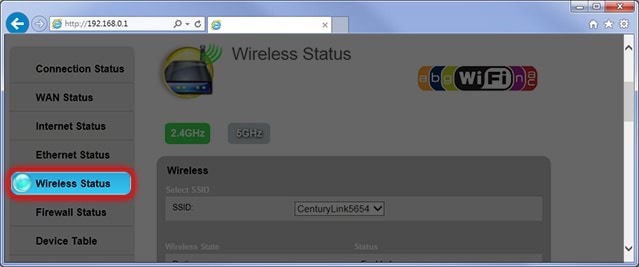 view wireless status step 5