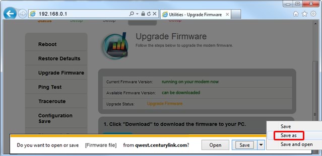 Upgrade firmware step 8