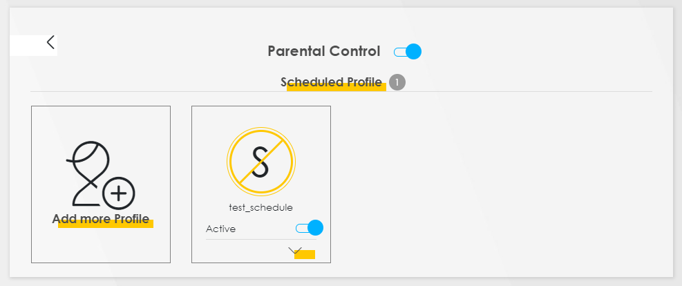 Interfaz de usuario de Zyxel - Control Parental 1