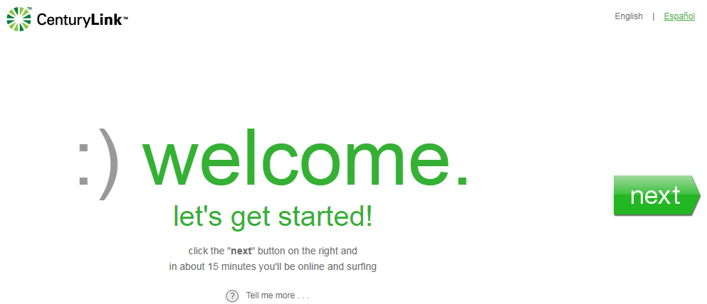 Quick Connect welcome screen 1