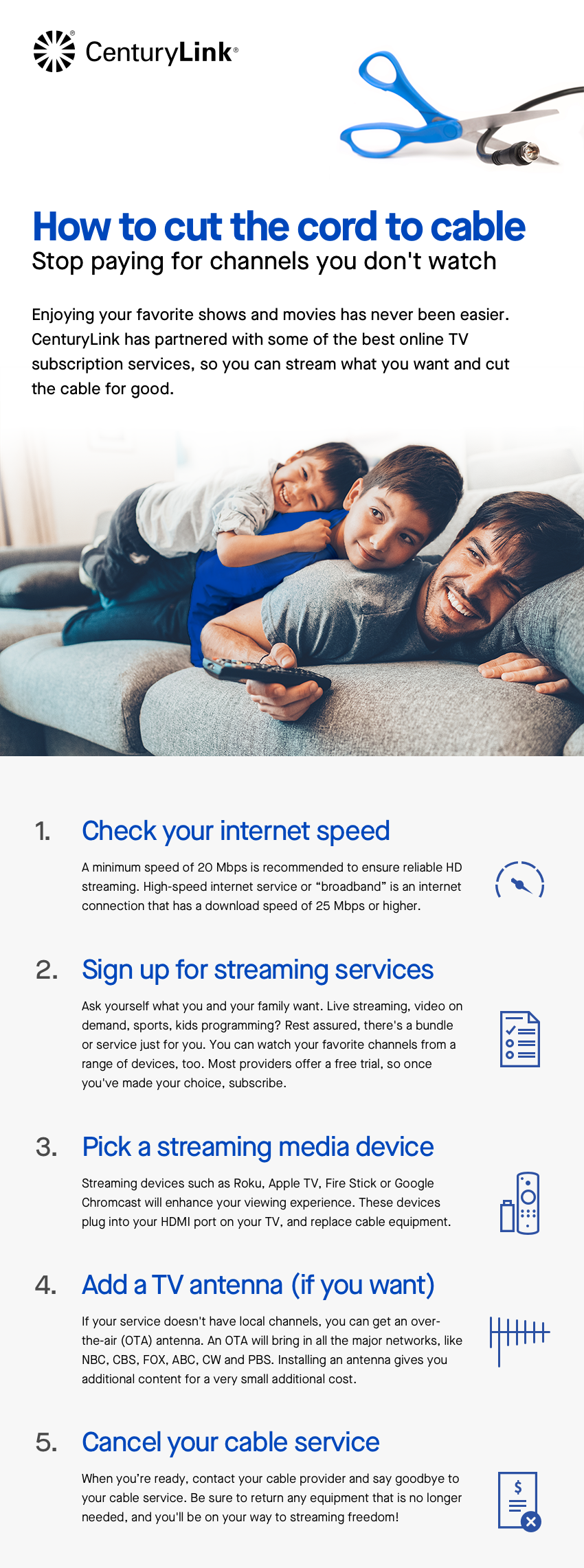 How to Cut the Cable Cord in 5 Steps CenturyLink