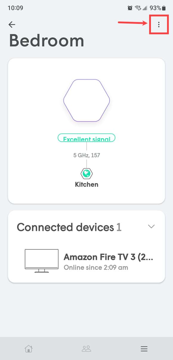HomePass app screenshot, pod menu