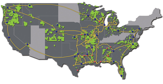 Map of CenturyLink Coverage in the United States